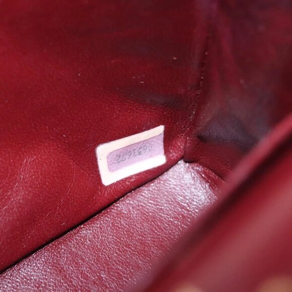 CHANEL Chain Matelasse Shoulder Bag Lamb Skin Black Gold CC Auth PP133 - Picture 13 of 16